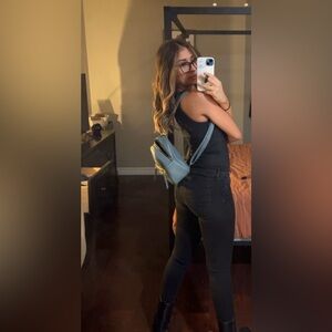 Dusty Blue Mini Backpack | Gold Hardware | Adjustable Straps | Cute Everyday Bag